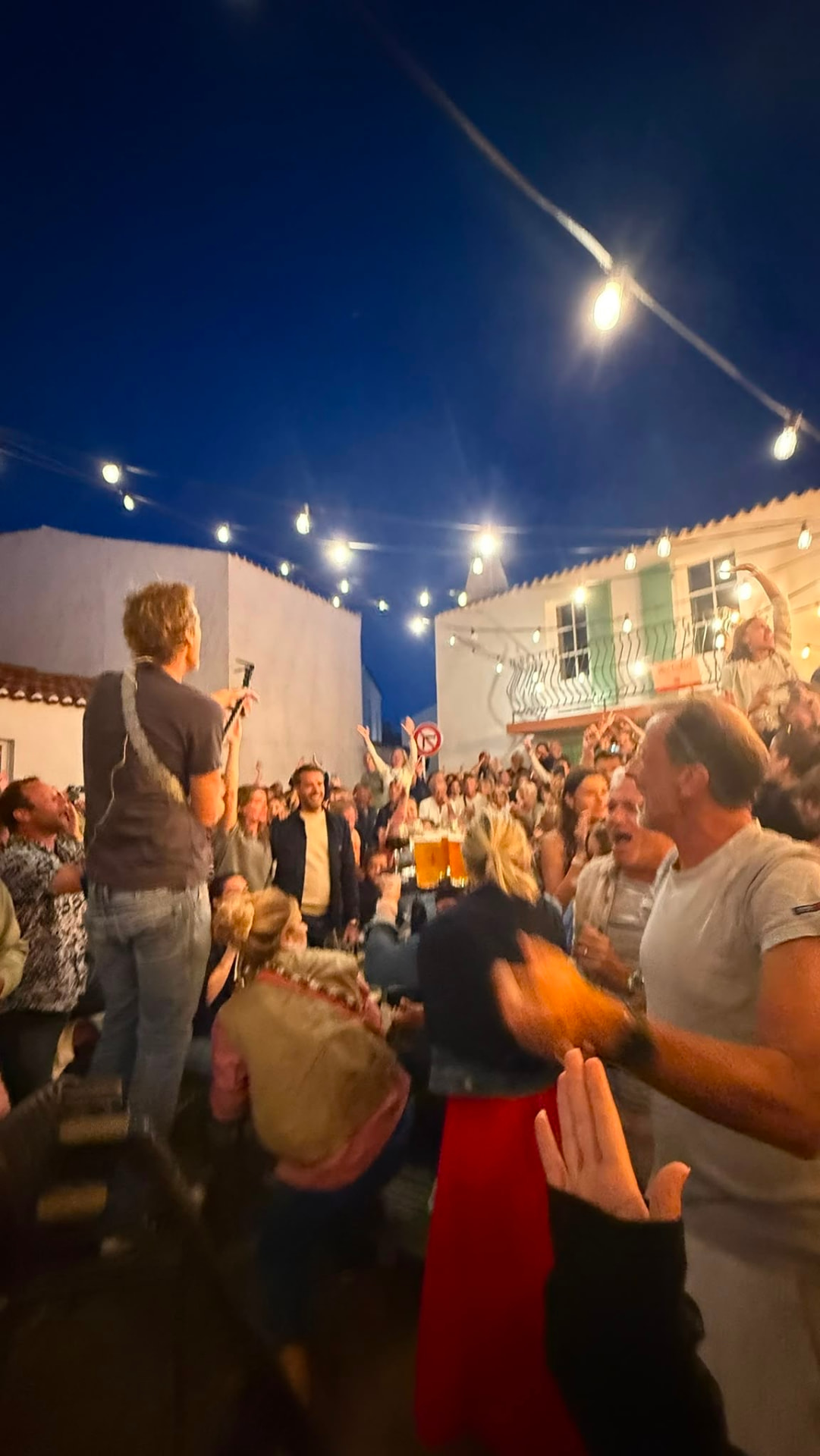 Le public chante ensemble pendant un concert Tous en cœur
